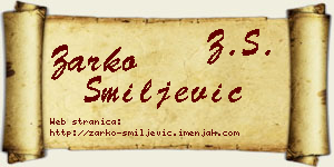 Žarko Smiljević vizit kartica